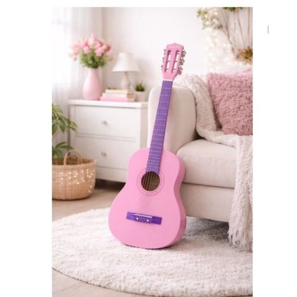 Acoustic Guitar Pink Beginner Starter Dreadnought Steel Strings Kids